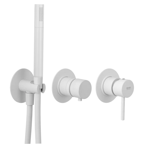 Смеситель для душа Remer X Style X97D3PBO встраиваемый в стену белый без термостата