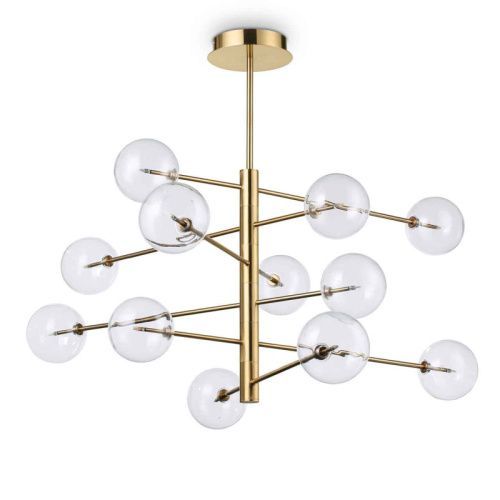 Люстра на штанге Ideal lux Equinoxe (Екуиноксе) Equinoxe SP12 Ottone Antico
