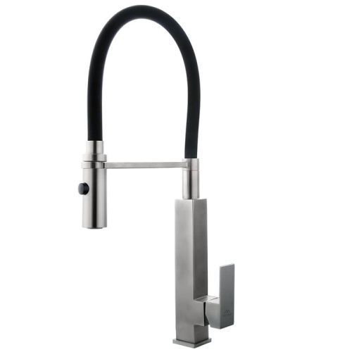 Смеситель для кухни Fashun A54102-7 на мойку сатин/черный