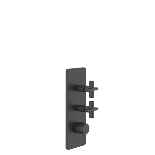 Смеситель для душа Gessi INCISO 58224#299 встраиваемый в стену черный матовый с термостатом (внешняя часть)