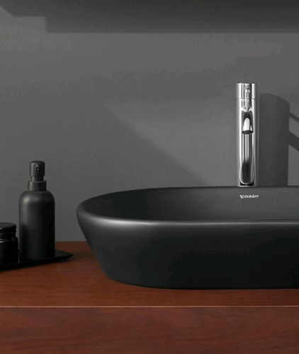 Раковина керамическая Duravit D-Neo 2371401370 40х40 накладная цвет антрацит матовый