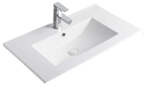 Раковина керамическая Gid Integrado 71109 61х40 встраиваемая цвет белый
