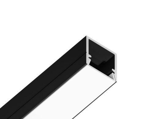 Алюминиевый профиль накладной 10х10 для светодиодной ленты до 8мм Ambrella Light Alum Profile (Алум Профиле) GP1650BK