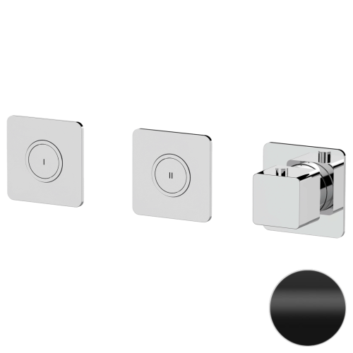 Смеситель для душа Remer Absolute AU99D2PKBNO встраиваемый в стену черный с термостатом