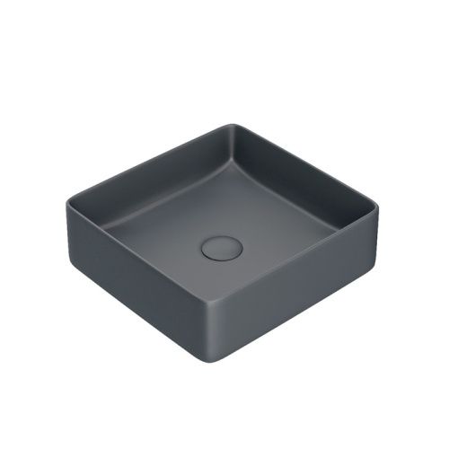 Раковина керамическая IDDIS Slide SLIGM01i27 36х36 накладная цвет серый без отверстий под смеситель