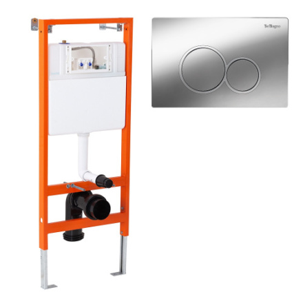 Инсталляция с кнопкой BelBagno  BB097SET.R.CR