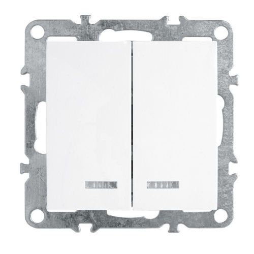 Выключатель двухклавишный Stekker Эрна 39310