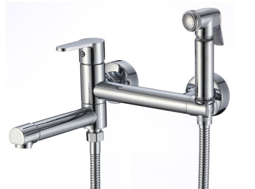 Смеситель с гигиеническим душем D-Lin D181202 настенный хром