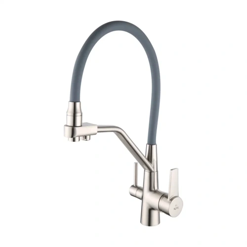 Смеситель для кухни Rose R558L на мойку сатин