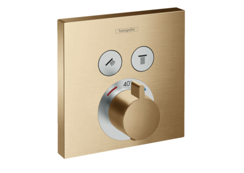 Смеситель Hansgrohe ShowerSelect 15763140 настенный встраиваемый бронза брашированная/шлифованная с термостатом