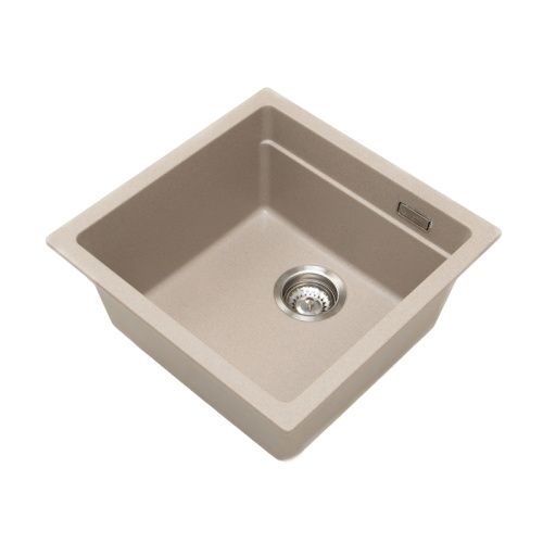 Кухонная мойка Grandex Aqua 500103 46х45 цвет бежевый поверхность матовая