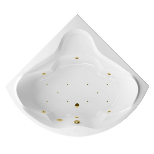 Ванна акриловая гидромассажная Excellent KONSUL WAEX.KON15.RELAX.BR 150х150 угловая четверть круга с каркасом