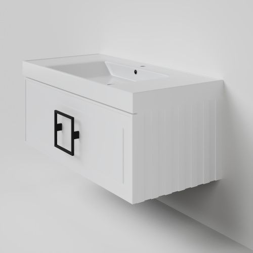 Тумба с раковиной La Fenice CUBO NFNC-01-CUB-B-100-3-100 101х36х49 подвесная цвет белый