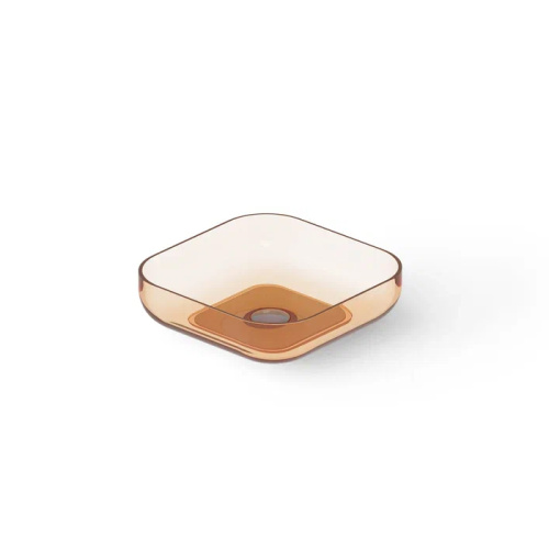 Раковина керамическая Dea Design Washbasins DD9102 400 R1 40х40 накладная цвет коричневый без отверстий под смеситель