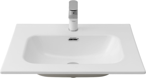 Раковина-столешница Aquanet Flat 00330429 полувстраиваемая цвет белый