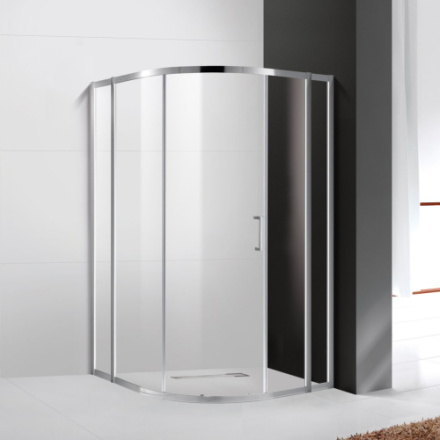 Душевой уголок Cezares MOLVENO MOLVENO-R-11-100+30-C-Cr-IV 130х130 стекло прозрачное профиль хром глянцевый без поддона
