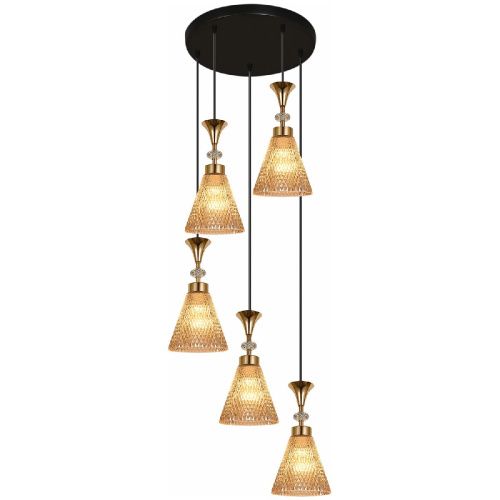 Люстра подвесная Reluce 02005-0.9-05 AMBER