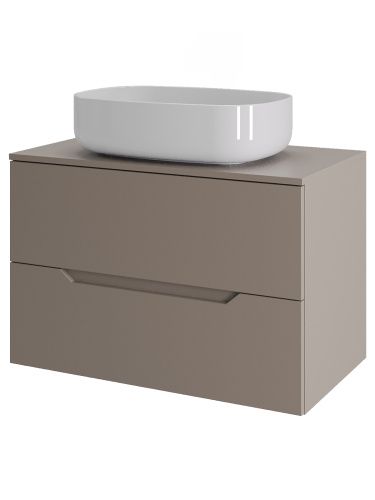 Тумба с раковиной Orange Line Li-70TuLMDF+B07-540W 70х46х71 подвесная цвет латте матовый