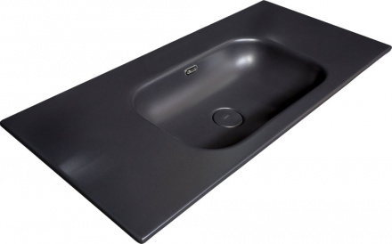 Раковина керамическая Armadi Art Vallessi 838-120-B 121х46 встраиваемая цвет черный 1 отверстие под смеситель
