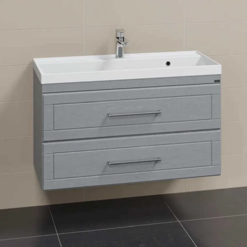 Тумба под раковину СанТа Венера 221021 100х44х47 подвесная цвет дуб серый