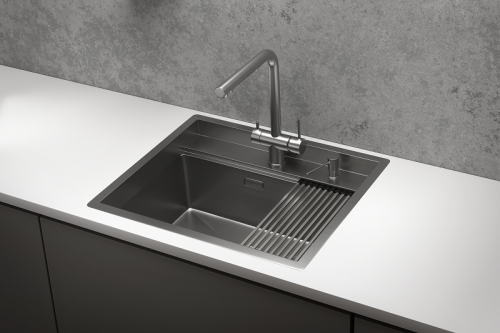 Кухонная мойка Granula Kitchen Space 6051, СТАЛЬ САТИН 60x51 цвет сталь сатин