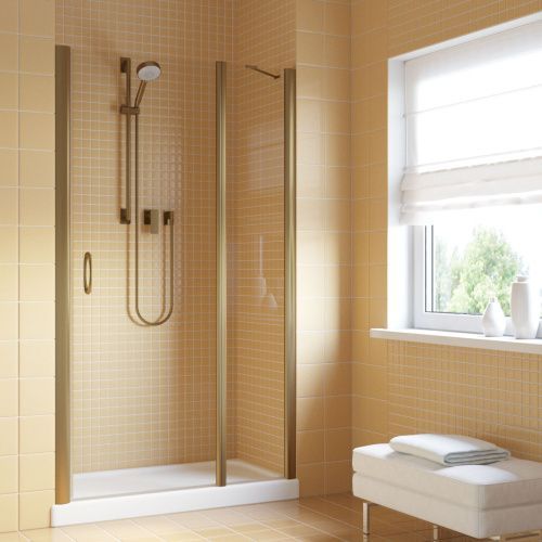 Душевая дверь Vegas-Glass EP-F-1 LUX EP-F-1 LUX 135 5 crystalvision R 135х200 стекло прозрачное профиль бронза