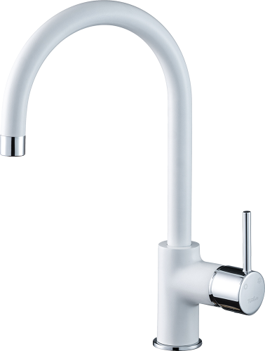 Смеситель для кухни Rivelato 9021201 brina cromo на мойку белый/хром