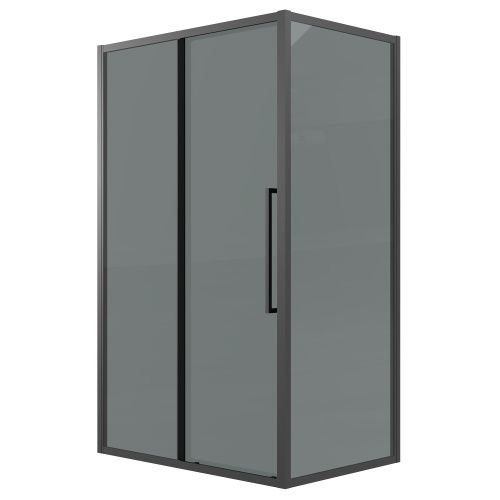 Душевой уголок Grossman Cosmo 120.K33.02.1110.21.10 110х100 стекло тонированное профиль черный матовый без поддона