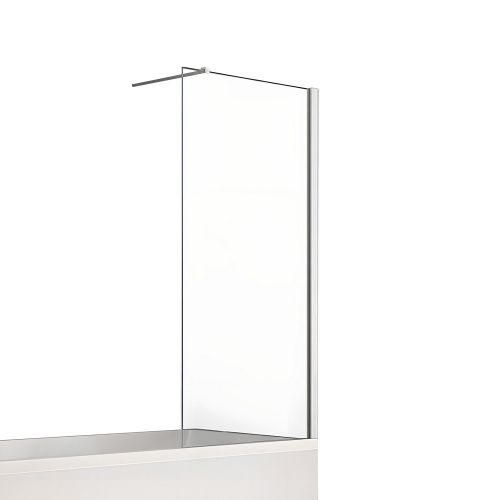 Душевая шторка на ванну New Trendy NEW SOLEO Chrome P-0032-WP 90х140 стекло прозрачное профиль хром глянцевый ориентация универсальная