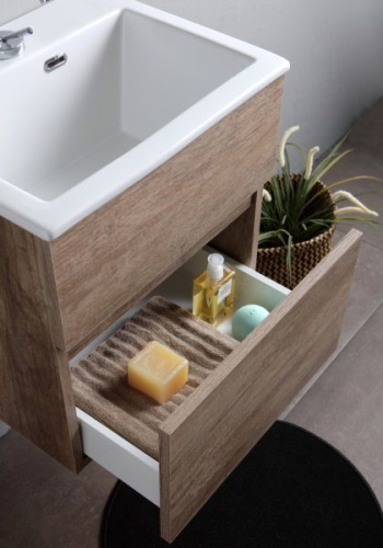 Тумба под раковину White Ceramic Laveria MEWMOB50ON 50х40х50 подвесная цвет натуральный вяз