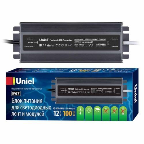 Блок питания Uniel UET-VAF UET-VAF-100A67 12V IP67