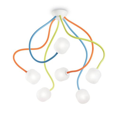 Люстра потолочная Ideal lux Octopus (Оцтопус) Octopus PL6 Color