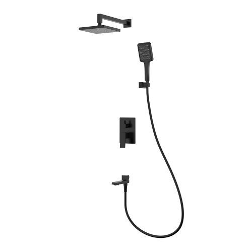 Душевая система Splenka S01.27.06 встраиваемая в стену цвет черный