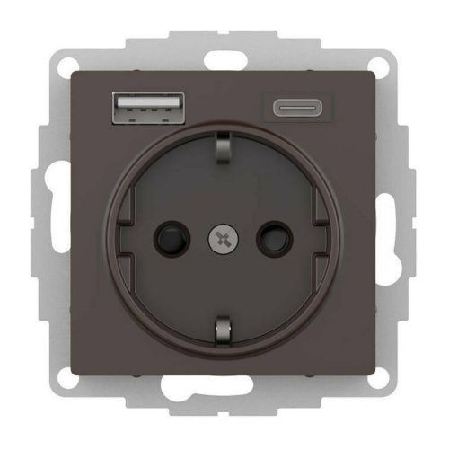 Розетка 16А с USB A+C Systeme Electric Glossa (Глосса) ATN000632