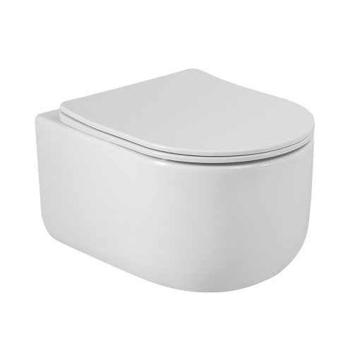 Унитаз подвесной BelBagno SOFT BB084CH-TOR/SC белый с сиденьем микролифт безободковый смыв торнадо