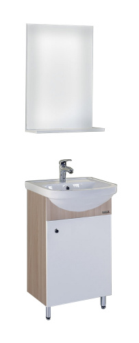 Тумба с раковиной и зеркалом Grossman Eco Line 105206 50х30х70 напольная
