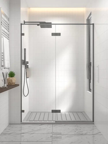 Душевая дверь Veconi Premium Alassio AL-120-00-GR-C4 120х200 стекло прозрачное профиль графит