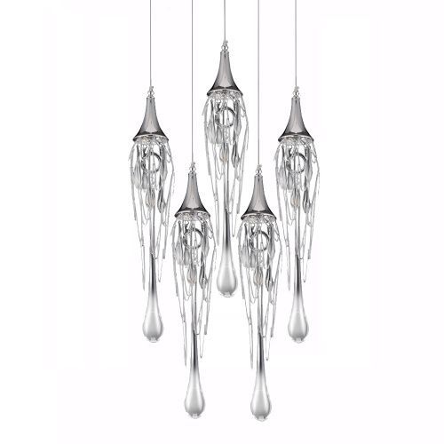 Светильник подвесной Delight Collection Goddess Tears (Годдесс Теарс) P68009L-5/R chrome