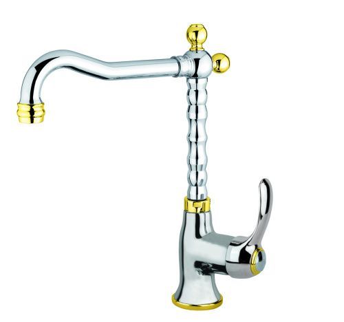 Смеситель Webert Aurora AU831802017 на раковину хром/золото