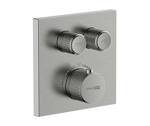 Смеситель для ванны и душа WasserKRAFT Wern 4200 4248 Thermo встраиваемый никель