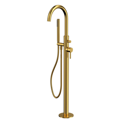 Смеситель для ванны Whitecross Y brushed gold Y1233GLB напольный золото брашированное без термостата