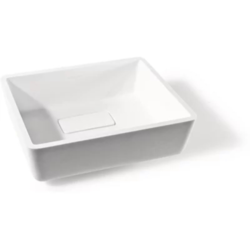 Раковина из искусственного камня MonteBianco Loreto Uno 12133 40х33 встраиваемая цвет белый матовый без отверстий под смеситель