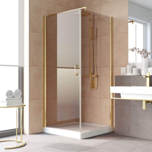 Душевой уголок Vegas-Glass EP-Fis LUX EP-Fis LUX 80*100 9 5 L 80х100 стекло тонированное профиль золото глянцевое