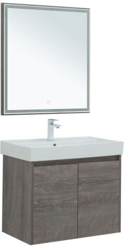 Комплект мебели: тумба с раковиной + зеркало Aquanet Nova Lite 00302536 напольный/подвесной