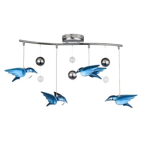 Люстра подвесная Globo Bird Blue (Бирд Блуе) 56671-4B