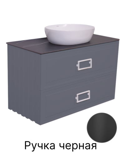 Тумба со столешницей La Fenice CUBO TWIN NFNC-01-CUB-BG-90-2-3-GB 90х62х49 подвесная цвет синий