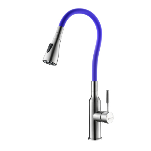 Смеситель для кухни LeMark Expert LM5082S-Violet на мойку фиолетовый матовый без термостата