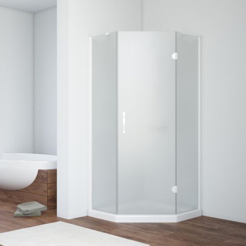 Душевой уголок Vegas-Glass AFA-Pen TUR+NOVO AFA-Pen NOVO 120 01 10 R 120х120 стекло матовое профиль белый без поддона