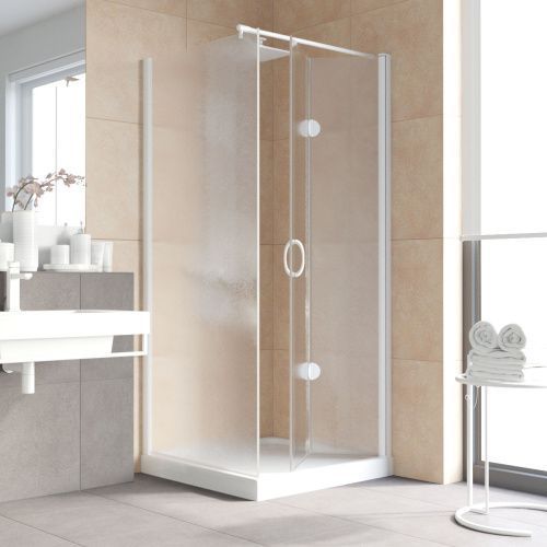 Душевой уголок Vegas-Glass GPS-Fis LUX GPS-Fis LUX 80*80 01 02 R 80х80 стекло рифленое профиль белый без поддона