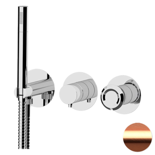 Смеситель для душа Remer Element ET97D3PRP встраиваемый в стену медь брашированная без термостата